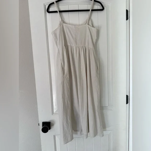 ROLLA'S Cream Midi Dress with Button Detail - Picture 7 of 8